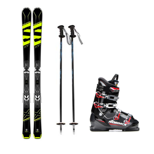 100％本物 スキー3点セット (板、ブーツ、ストック) - 板 - labelians.fr